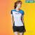 YY舒适运动套装训练服羽毛球服男女款套装运动 女B21052蓝055黑 M