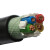 起帆电线电缆 NH-YJV3*6+1*4平方国标铜芯3+1芯耐火交联绝缘护套电力电缆 1米【100米起售】