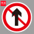 谋福（CNMF）交通标志指示牌 停车场限高标识牌可定制【禁止直行-贴反光膜UV（加铝槽和抱箍）】