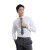 中神盾 8120 男式长袖衬衫修身韩版职业商务免烫衬衣  (1-9件价格) 白色斜纹 41码