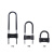 梵选 加长加粗U型可调节玻璃门密码锁 单位：件 大号 黑色 