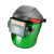 GJXBP真彩白光自动变光焊帽电焊二保头戴式头灯全脸可调绿屏面罩 真彩H2+10保护片+头灯 小视窗/