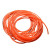 聚氨酯橘红色圆带输送带圆条光面牛筋绳传动带实心 橙色光面直径2mm(一米 1m
