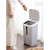 厨房垃圾桶大号高身垃圾桶带盖 高颜值防臭北欧大容量超大20l 20升卡其色+大号垃圾袋100个
