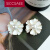 SICCSAEE 白色花朵珍珠耳环女韩版气质甜美简约耳钉大气夸张耳饰配饰品 E1892。栀子花