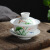 高白瓷盖碗茶杯 大号三才盖备陶瓷茶碗 手绘青花瓷泡茶碗 3.2寸盖碗-荷塘鱼趣(盖碗)