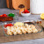 菲内克斯钢化耐热玻璃饺子盘 家用水果西餐带醋酱碟多功能分隔水果西餐盘 四分格 1个 9英寸