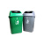 垃圾桶加厚分类厨余有害四色小区20L/40l/60升可回收大号塑料带盖 [加厚]10L蓝色 可回收物