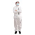 分体防护服可重复使用出行防尘透气可拆卸隔离服面罩飞机 白色套装上衣+裤子 XXL