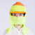 夏季安全帽工地防晒遮阳帽遮阳板建筑施工防强光透气男女头盔 荧光黄透气遮阳罩