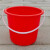 好运马 大号红色水桶塑料桶加厚带盖子手提圆桶清洁桶 无盖款7L（普厚）