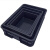 亚岳防静电周转箱电子元件物料盒黑色多规格方型PP塑料箱胶框 660*405*160mm