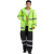 大杨RF733反光雨衣雨裤套装 荧光绿186-190 防汛救援分体双层透气防雨服