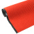 罗德力 PVC双条纹地垫 商用防滑地毯走廊地垫门垫耐磨复合底 宽1.0米整卷长15米大红色