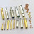 加工铜插针插孔 航空连接器插头公母铜针 pin针 水实心镀金插针 ：1.3开槽公母针10个