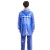 沸耐笙 FNS-06834 夏 全胶牛筋户外骑行透明雨衣雨裤分体套装 升级款-海蓝色 XL 套