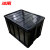 冰禹 BY-7082 黑色防静电周转箱 收纳箱 电子元器件物料盒 8号带盖540*420*300mm