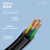  隆言 M12连接器5芯公头带线PLC传感器电缆防水阻燃航空插头线束A型直头款3m LY-PC3C54