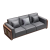 萌依儿江西南康家具城沙发 乌金木新中式实木沙发现代简约大小户型的 单人位沙发 组合