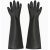 利舒   耐酸碱橡胶手套工业化工手套加长加厚耐用耐磨乳胶塑胶皮防水劳保 40cm黑色中厚