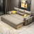 喜客邦客厅折叠沙发床三人卧室两用沙发床布艺欧式简易小户型多功能沙发 1.58米外径海绵棉麻款