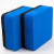 海斯迪克 HKW-250 白板擦 EVA毛毡布板擦 正方形5*5*2清洁擦除尘擦海绵擦玻璃擦 蓝色黑布带磁（36个）