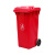 巨成云 大垃圾桶大号户外环卫加厚物业小区室外环保分类塑料带盖翻盖 大号商用红色240L挂车款