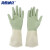 海斯迪克 HK-5178 胶皮清洁手套 乳胶手套双色 洗碗保洁工作手套 浅绿S码