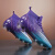 YXYRC罗新款粉色足球鞋男女学生成人比赛儿童梅西高帮训练鞋 紫色碎钉 40