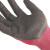 登升 #389耐磨手套 防切割防刺  胶皮天然乳胶手套 紫红 12副/包