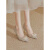 Mac Jabags法式婚鞋女秀禾主婚纱两穿2023年新款新娘鞋伴娘水晶高跟鞋 银色6cm 37