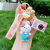OQB甜心粉色兔子钥匙扣兔年情侣款可爱创意指甲剪学生书包汽车钥 送兔子粉色裙+滑板车+