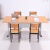 勒脉学校图书馆阅览室桌椅防火面板阅览桌现代钢木长条会议培训桌钢制 黄色：1800*1000*740