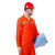 久瑞 JSF142 春秋季工作服 翻领大口袋安全反光条工装劳保服分体套装 橙色套装 L 