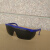 成人劳保 防风沙安全透明 电焊工作 蓝边眼镜