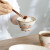SHIMOYAMA日本进口陶瓷马克杯可爱杯子家用饭碗菜碟餐盘子手作桃子餐具 桃子饭碗（直径10.8cm）