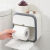 定制适用于卫生间纸巾盒厕所卫生纸置物架壁挂式抽纸盒免打孔创意 双层灰色