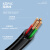  隆言 M12连接器4芯母头带线PLC传感器电缆防水阻燃航空插头线束A型直头款5m LY-PC3B45