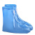 工百利 雨鞋套 PVC防水防滑加厚耐磨便携式雨具骑行户外通用蓝色 M