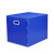ANBOSON 5个装 大容量塑料搬家箱收纳箱学生可折叠整理中空板周转箱定制报价 蓝色  5个装(魔术贴款免胶带) 50*40*40 cm