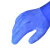 品之德 PVC浸塑带绒手套耐油耐酸碱工业劳保手套保温型蓝色