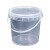 澳翊 pp材质外卖打包桶带盖扣易开海蜇桶透明桶带提手塑料桶定制 白色 1500ML