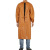 沸耐笙 FNS-25203 皮革防水防油耐弱酸碱长袖围裙 橘棕色 1件
