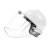 聚远 JUYUAN  电焊面罩 防护面屏防冲击防油飞溅 白安全帽+支架+PVC包边屏  2套起售