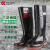成楷科技 CKF-X008 高筒雨鞋男 防滑耐油耐酸碱工作劳保防水鞋 防汛雨靴 黑色37码