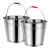 冰禹 BYlj-119 不锈钢提水桶 加厚手提清洁洗车桶 带磁 28cm
