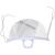 千井口罩适用于专用厨师透明微笑厨房定制食堂塑料餐饮餐厅防雾口水飞 白色防雾试用1个(可循环使用)