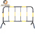 铁马护栏镀锌管临时施工围栏市政隔离路栏道路移动安全防护栏围挡 7斤黑黄1*1.5