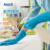 安思尔（Ansell）15-152 家务手套厨房洗碗清洁泡沫衬里防水耐油天然橡胶手套 蓝色 S码/小码 1副装