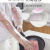 长款洗碗洗衣服手套乳胶橡胶塑胶防水耐用厨房家务加绒加厚 M(1双装)单层(透明)50厘米中款 L